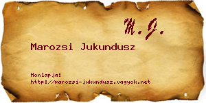 Marozsi Jukundusz névjegykártya